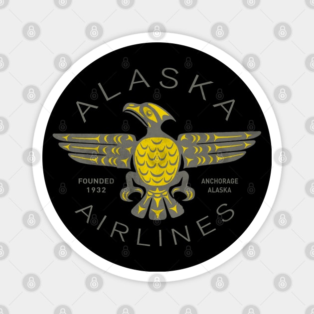 Alaska Airlines 1 by © Buck Tee Originals Magnet by Buck Tee